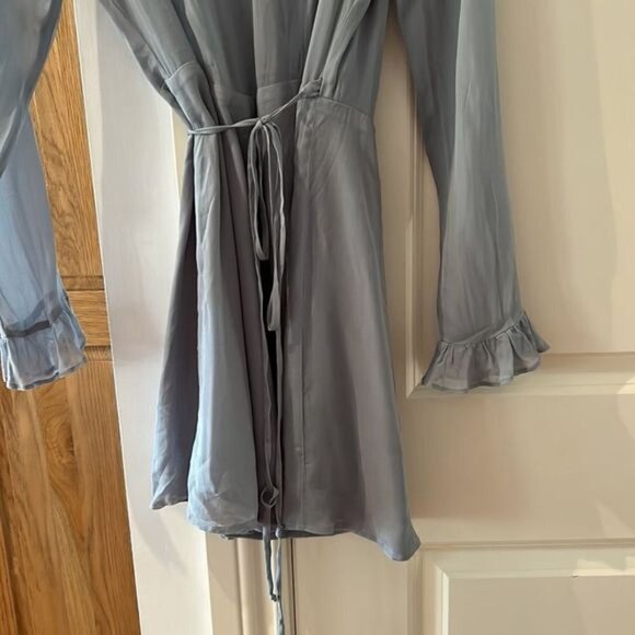 REFORMATION Ricki blue wrap dress xs - Picture 11 of 11